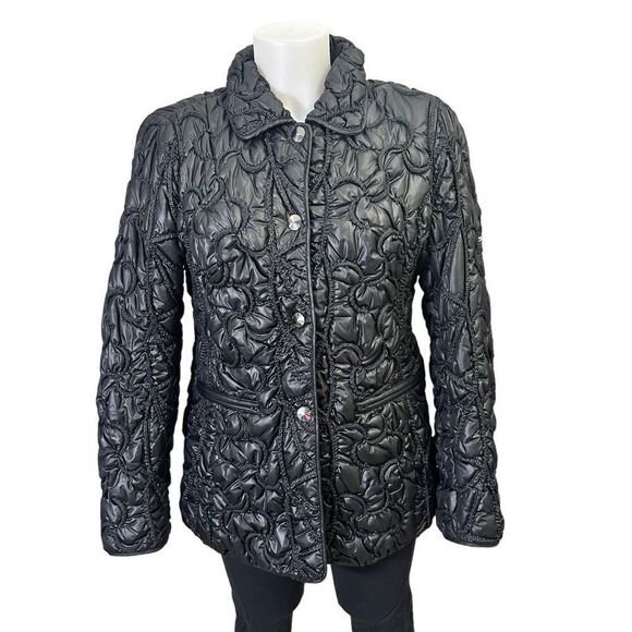ESCADA Sport Womens Vintage Black Button Up‎ Quilted Puffer Jacket 36EU/US small - Picture 1 of 11